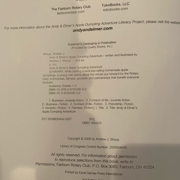 Andy & Elmers Apple Dumpling Adventure BOOK! - Picture 6 of 12